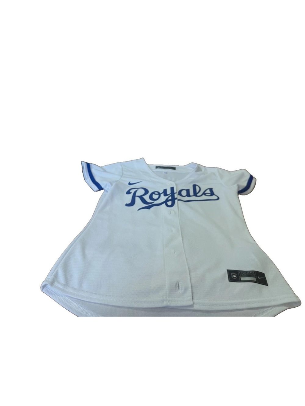 Nike MLB Kansas City Royals Junior #07 White/Blue Baseball Jersey Women’s S